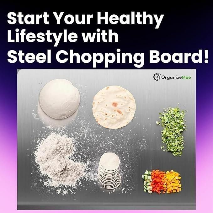 Stainless Steel Chop Board – Durable, Thick, and Indian Kitchen Friendly