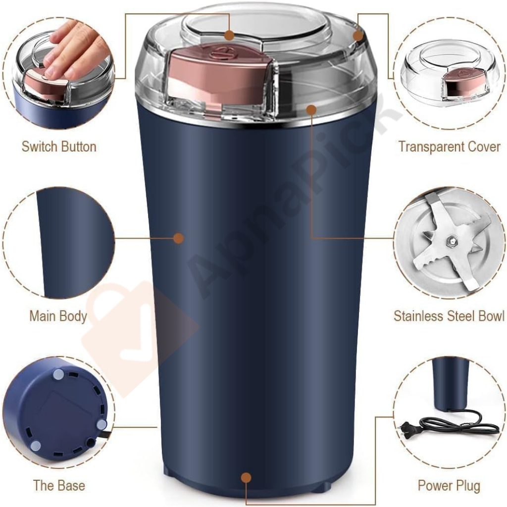 BrewMaster™ 7-in-1 Portable Electric Coffee &amp; Spice Grinder