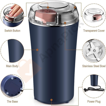 BrewMaster™ 7-in-1 Portable Electric Coffee &amp; Spice Grinder